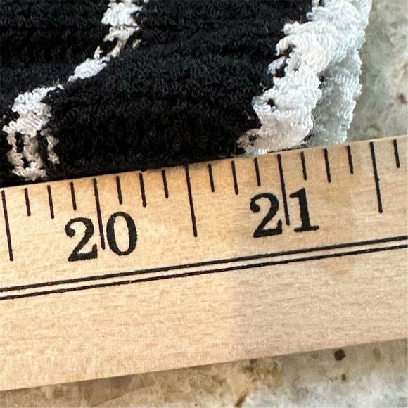 BCBGMAXAZRIA Women's L Black Geometric Open Front Cardigan Sweater - Picture 4 of 6